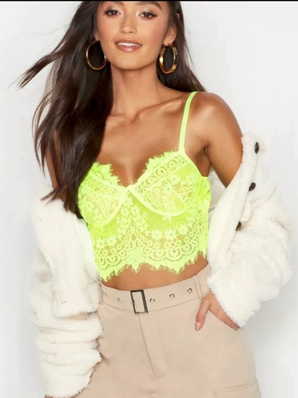 NWT Boohoo Premium Lace Cupped Bralette